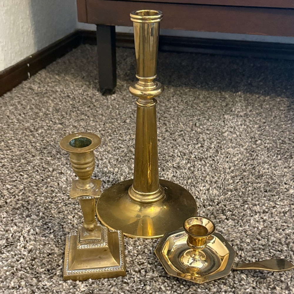 Brass Candle Holders - 3